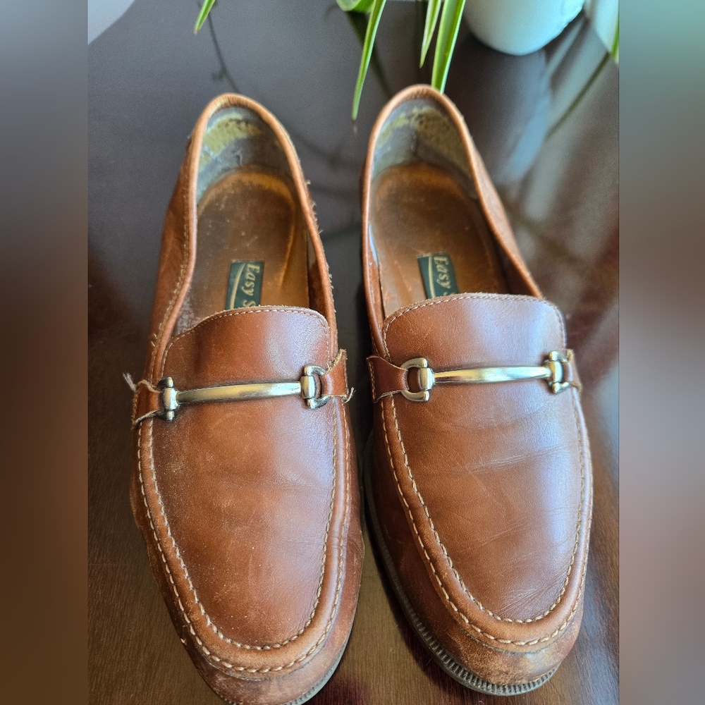 Vintage Easy Spirit Brown Leather Horsebit Loafers - Size 8/8.5 - Picture 4 of 10